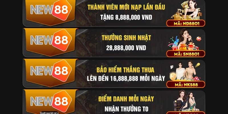Thành viên VIP của New88 có cơ hội nhận thưởng cá cược vĩnh viễn